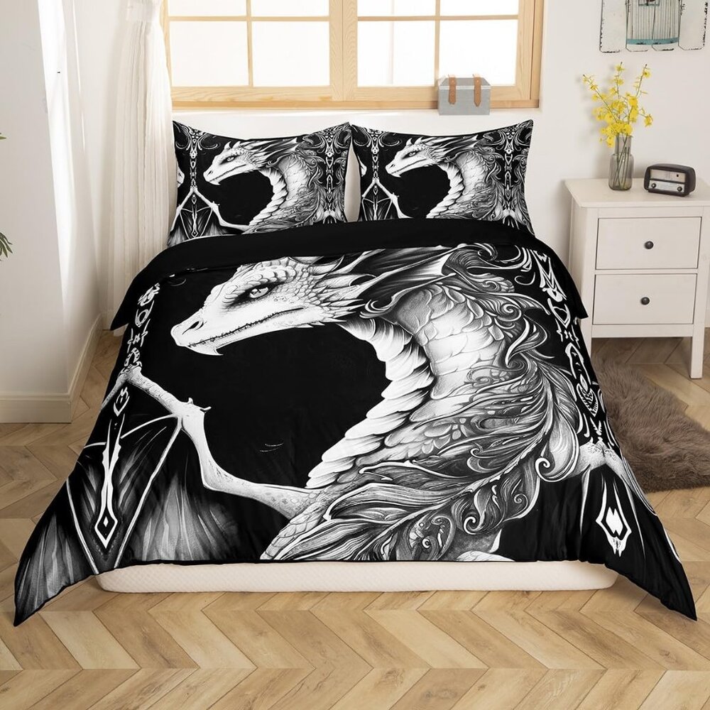 3D Dragon Duvet Cover King  Set